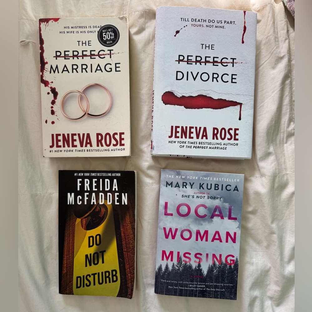 Set of Four Mystery Thriller Books